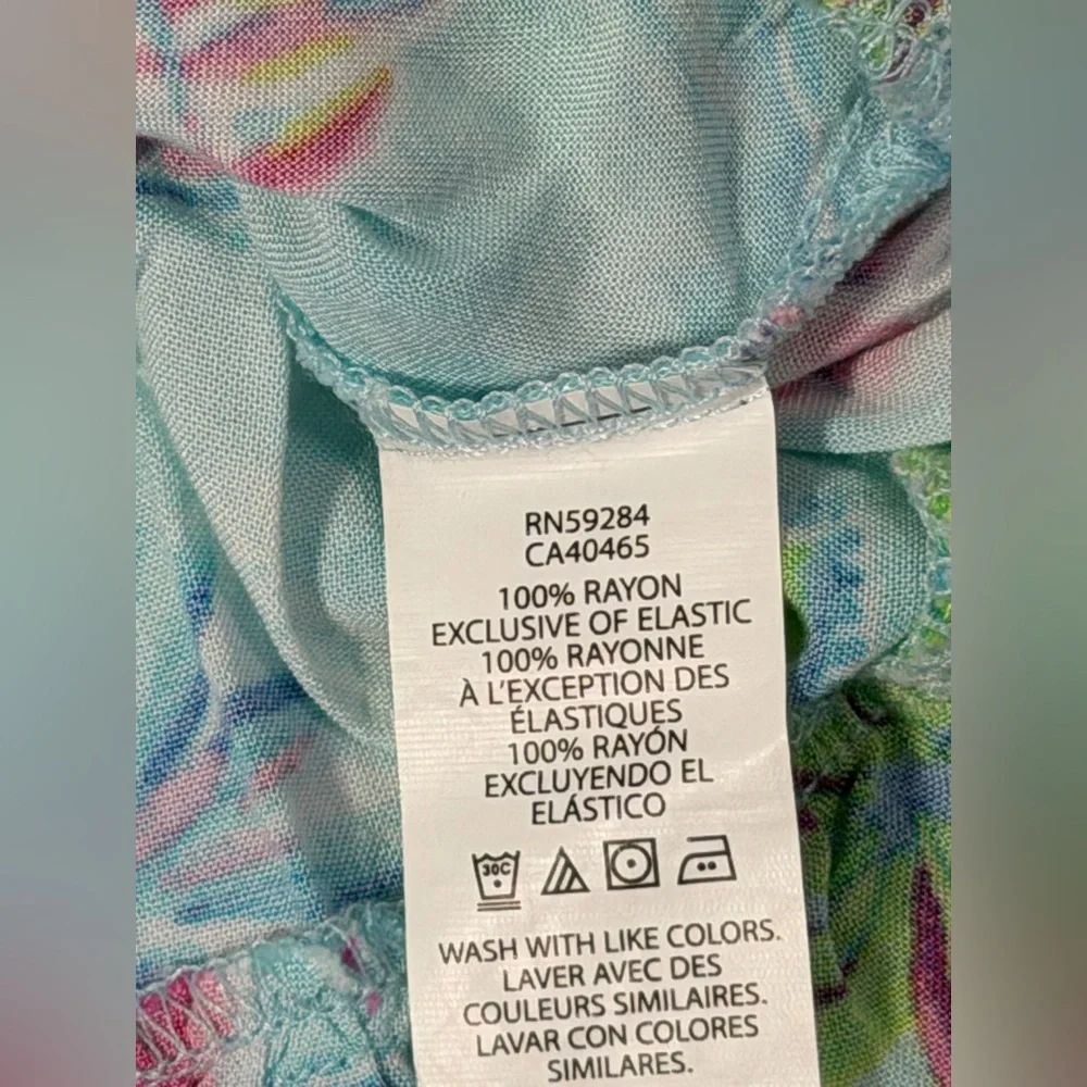 Girls 5T Tropical Dress The Children’s Place Blue Floral Sundress Off Shoulder - Picture 13 of 13